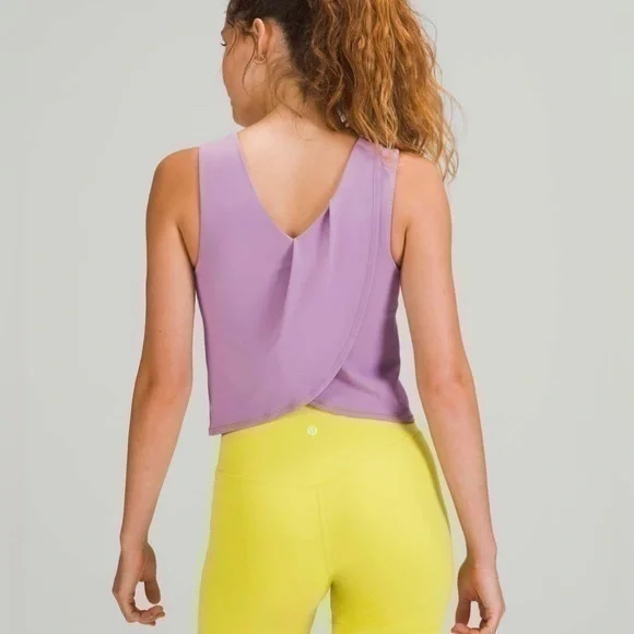 NWT Lululemon Nulu Twist-Back Yoga Tank Top *Light Support Wisteria Purple - Picture 1 of 13